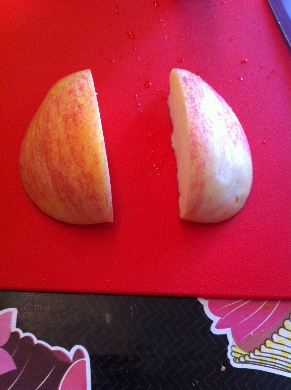 Cut ONE third into two