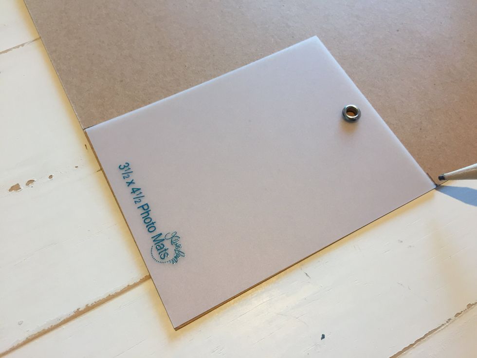 Cut out a 3.5 x 4.5 out of what ever color of paper you would like. I used a brown since most pots are that color.