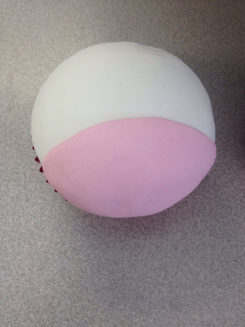 Cut out a pink shape for the mouth