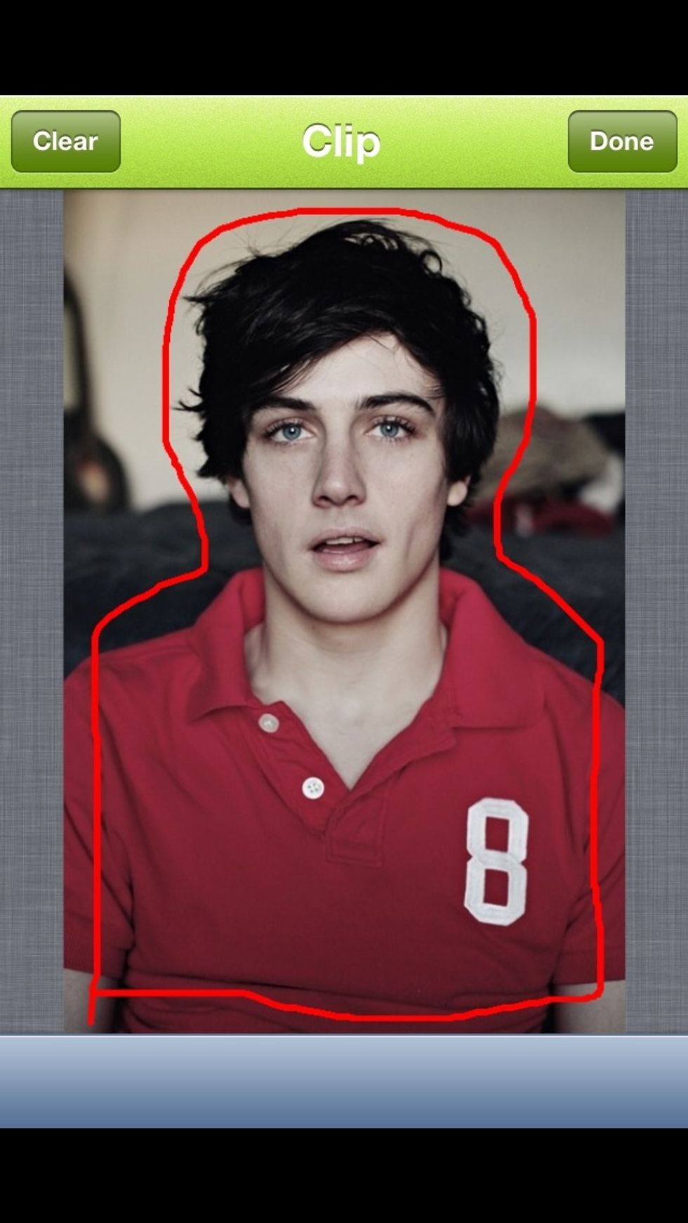 cut out a stencil around the picture *optional*