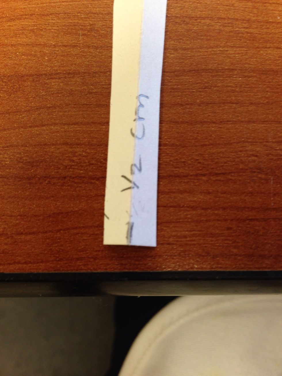 Cut out at the 1cm mark and fold in half