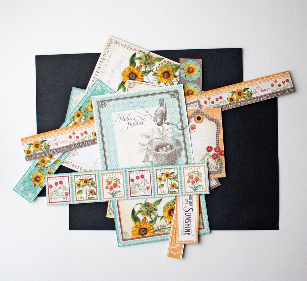 Cut out cards ans etc. from August Cut Apart sheet