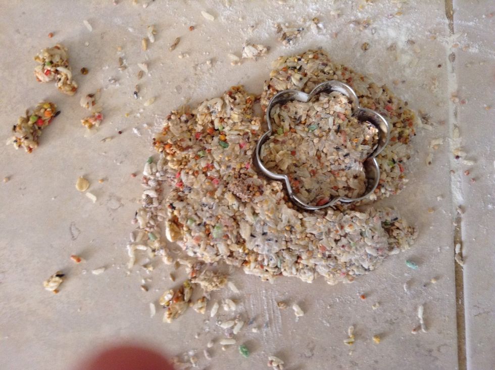 Cut out different shapes with the cookie cutter and blade