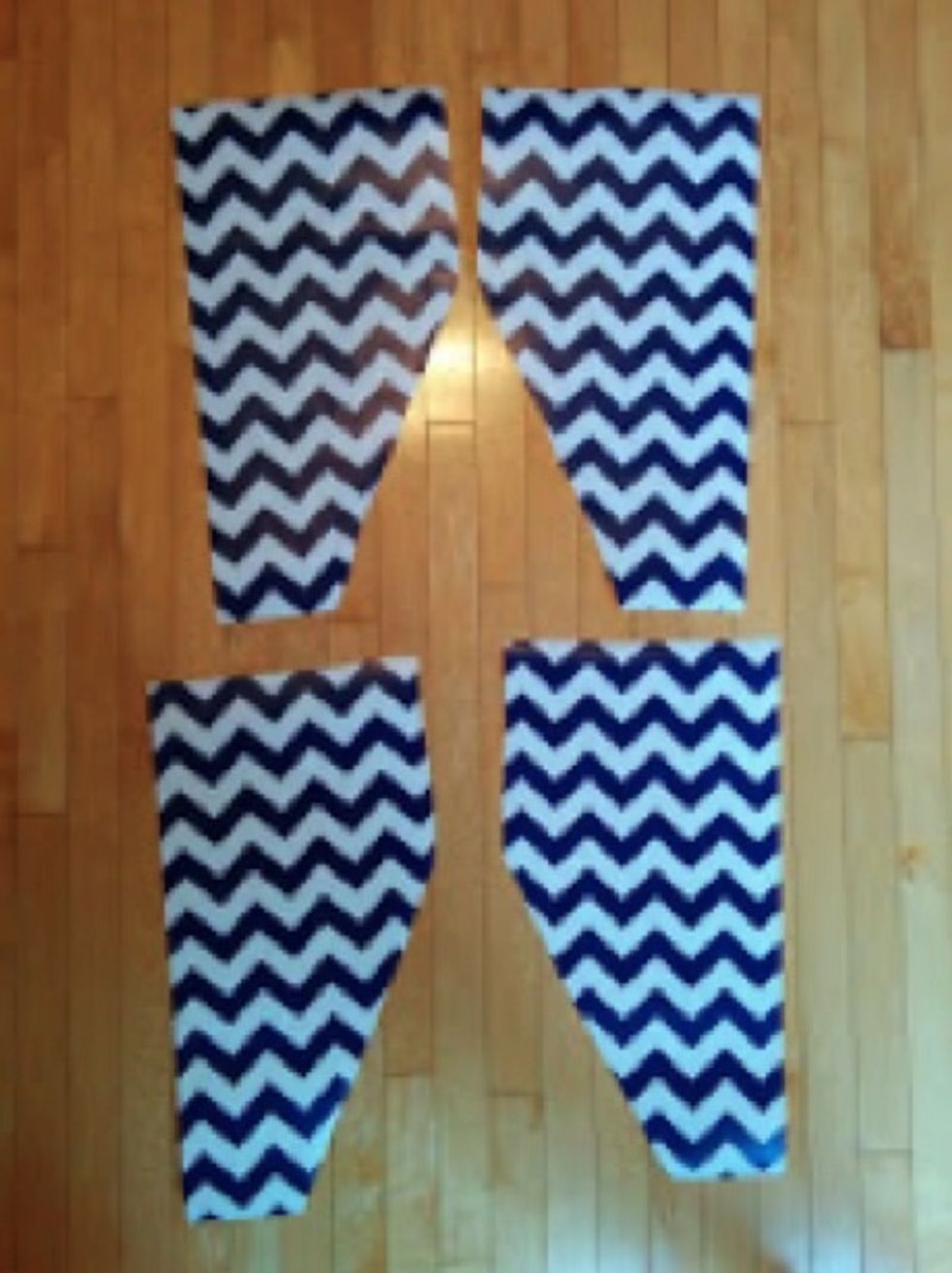 Cut out four (4) pieces of wrapping paper to cover the sides of the box.