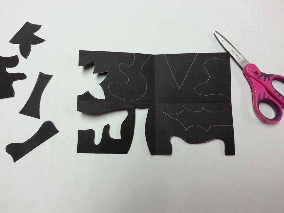 Cut out shapes. Keep ALL pieces! Set them aside.