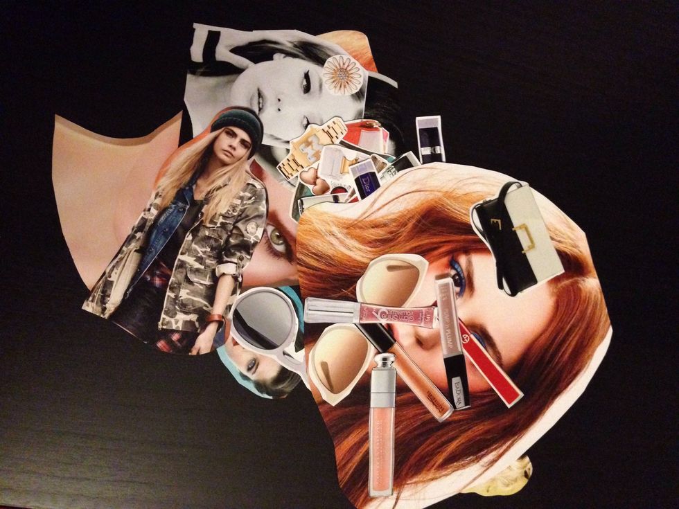 Cut out some pictures from the magazines