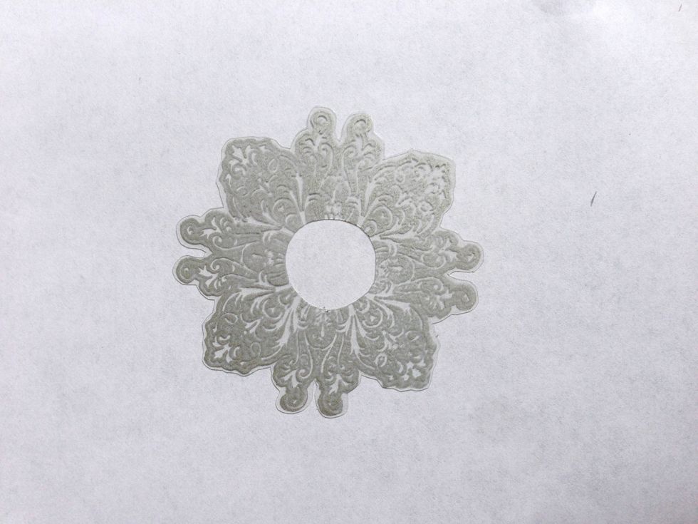 Cut out the circle from the center as shown...