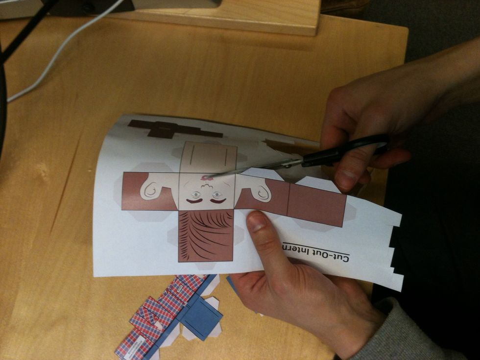 Cut out the different parts.