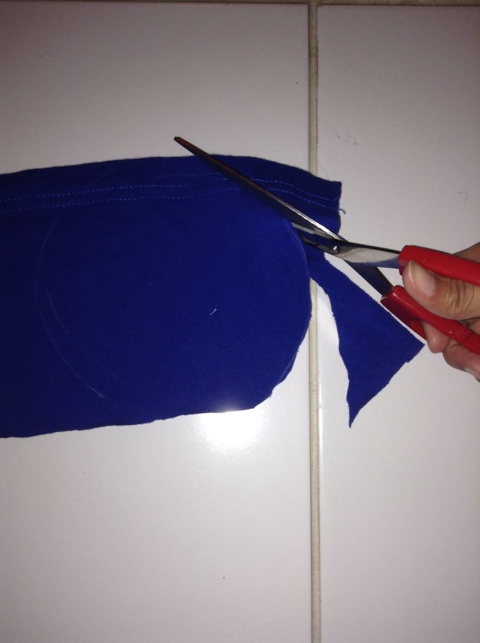 Cut out the fabric. Don't worry about being neat!