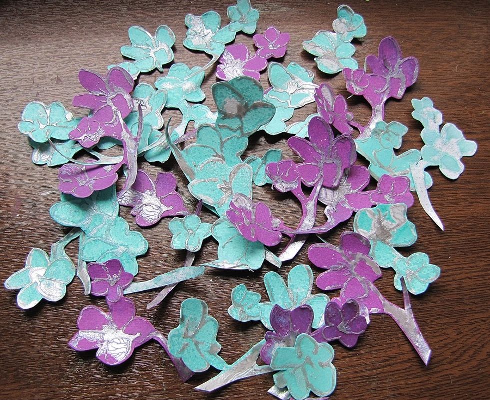 Cut out the flowers.