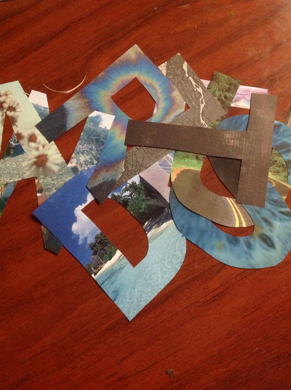 Cut out the letters