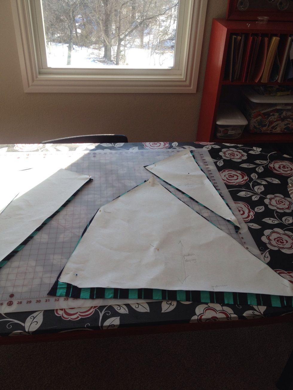 Cut out the pattern pieces with the rotary cutter.