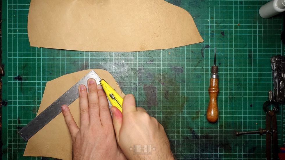 Cut out the pieces with a sharp knife.