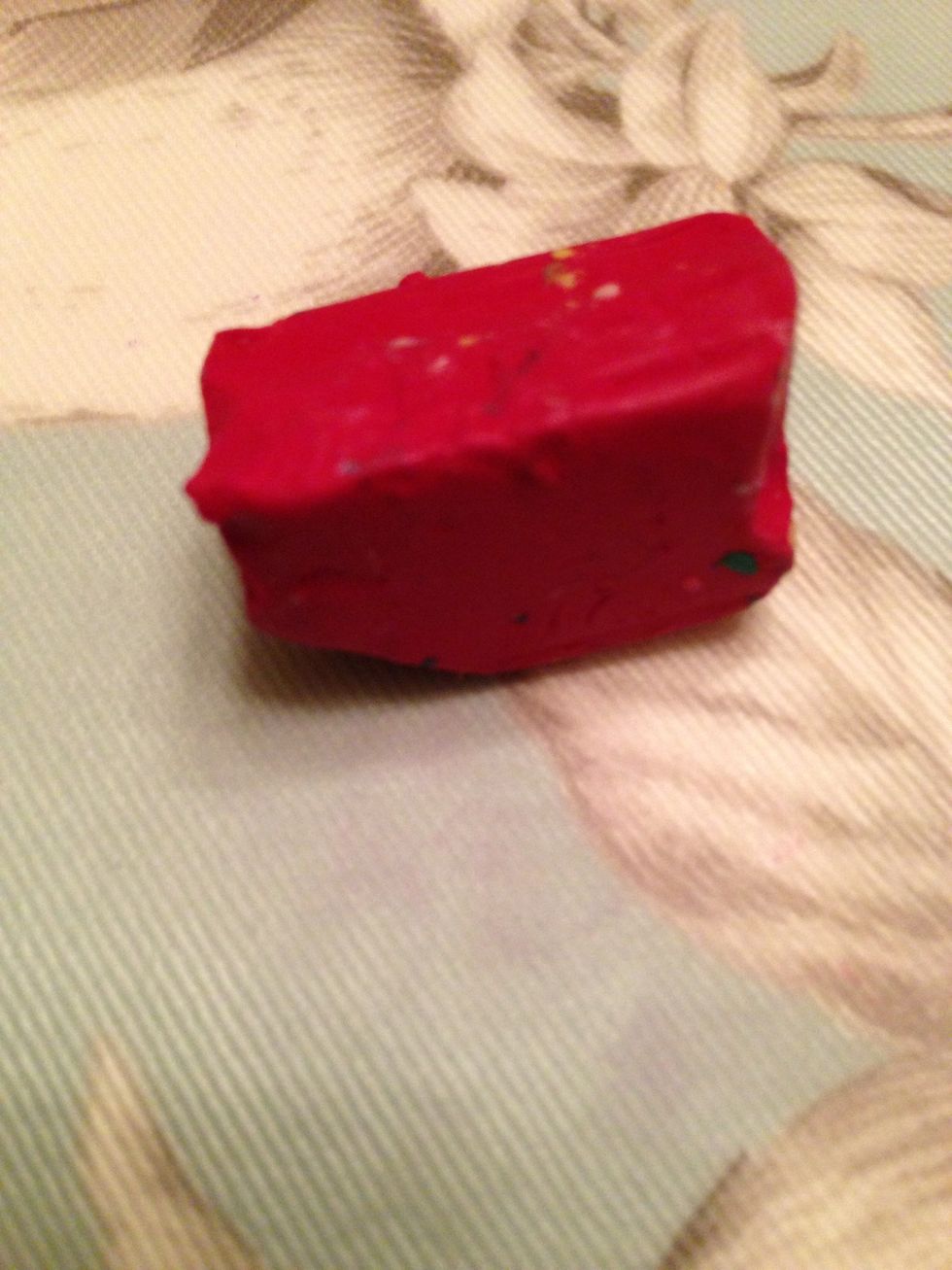 Cut out three balls from ur red clay