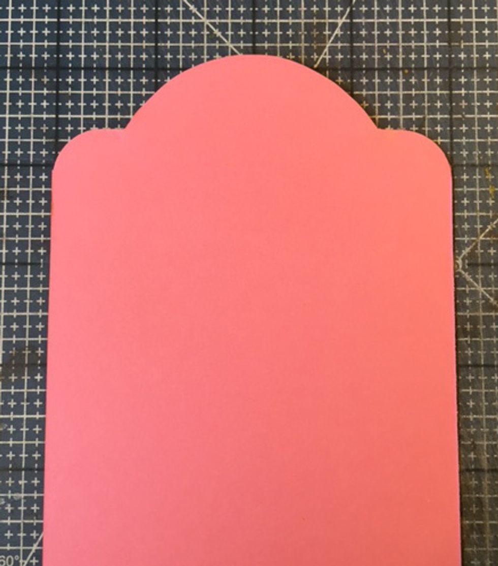 Cut out top of tag on marked line.