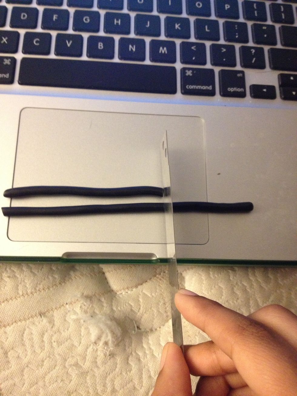 Cut out two equal sized pieces.