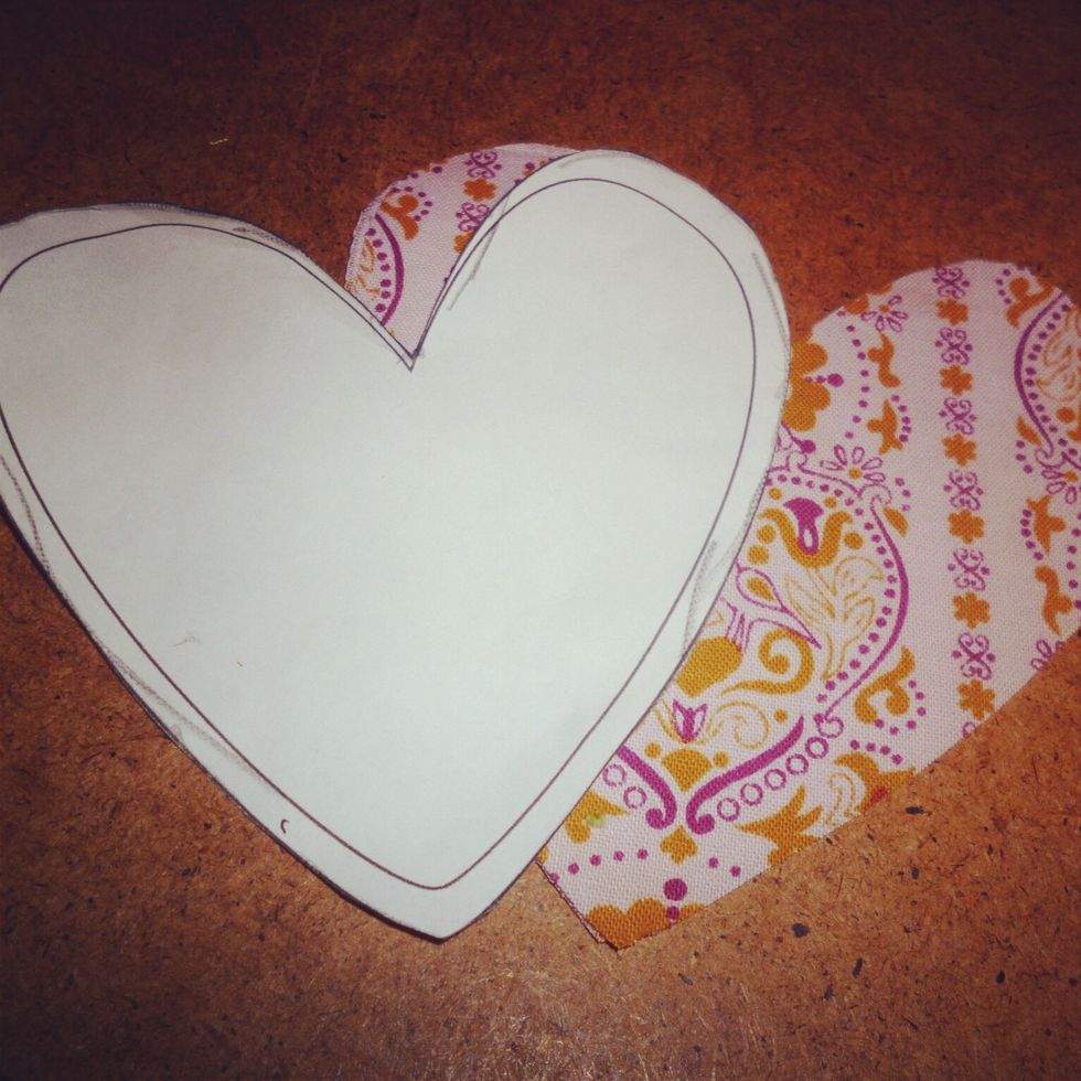 Cut out your fabric. You'll need to cut out two pieces - one for the front & one for the back.