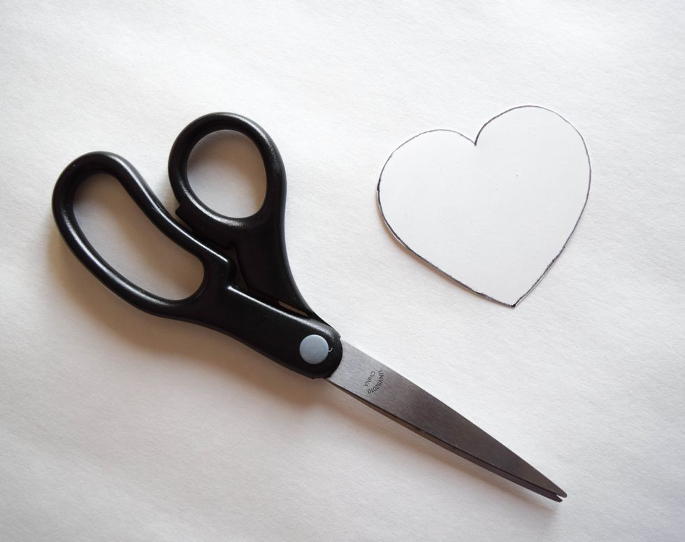 Cut out your heart shape with scissors.