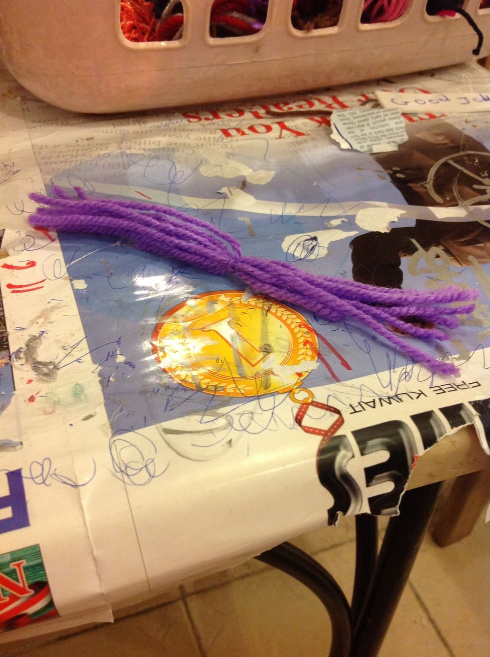 Cut out your yarn to look like this
