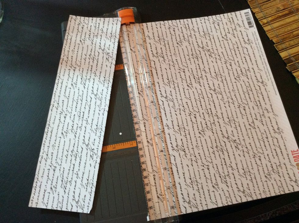 Cut paper wraps for jars.