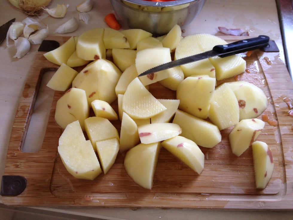 Cut potatos to big Pieces