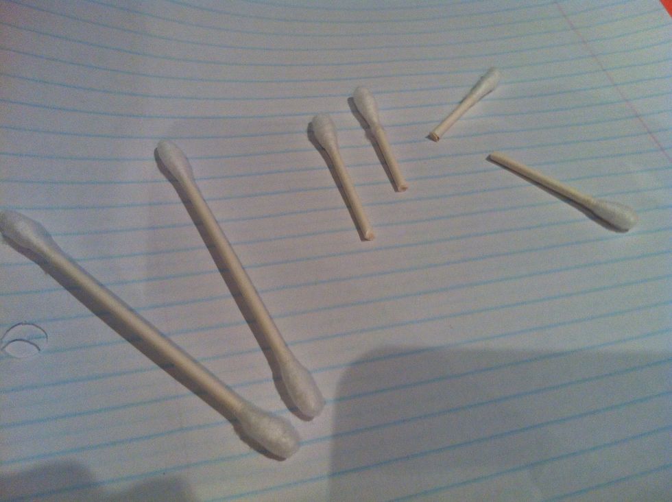 Cut q-tips in half if you don't have a nail design dotter tool