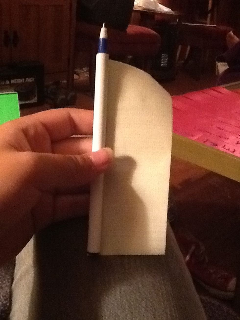 Cut right under the bottom of the pen. The next part is what usually ends in small air pockets, so be careful and patient for the next bit