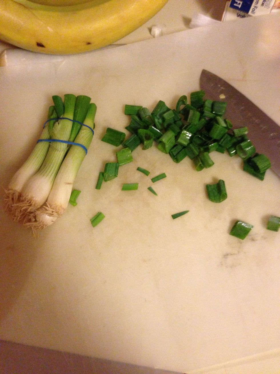 Cut scallions