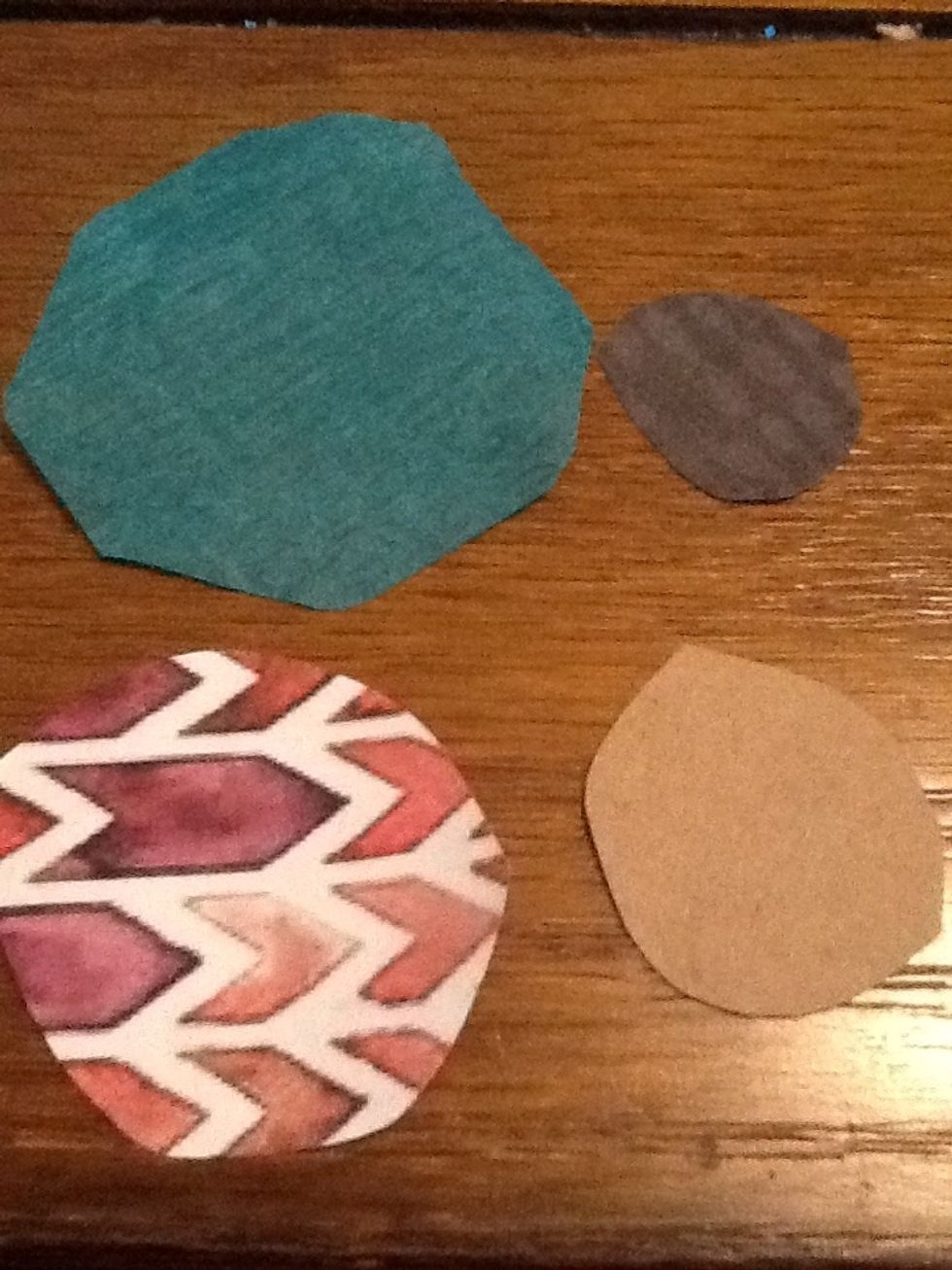 Cut scraps in to circles varying in size