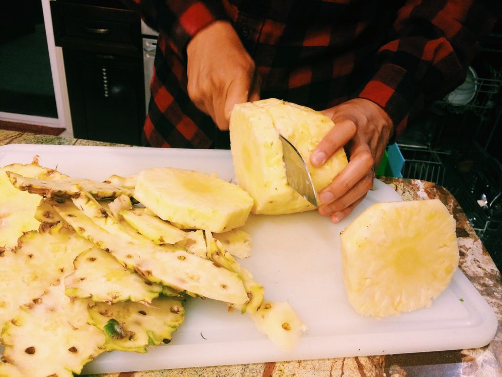 Cut slices about an inch to an inch and a half