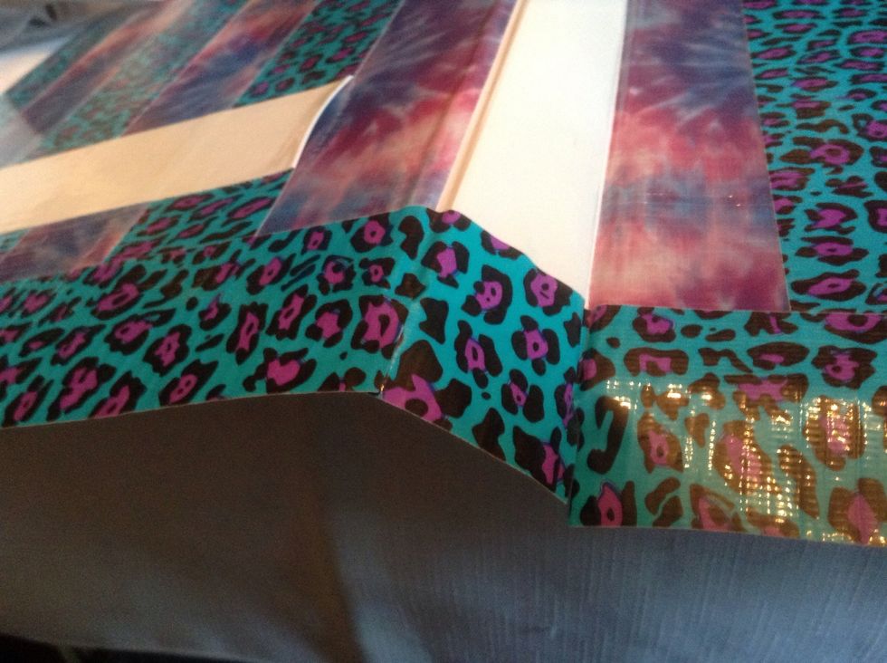 Cut slits at folds to make it easier to fold over.