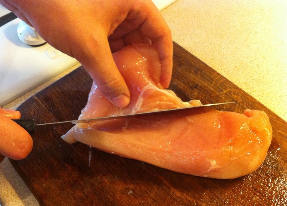 Cut small breast.