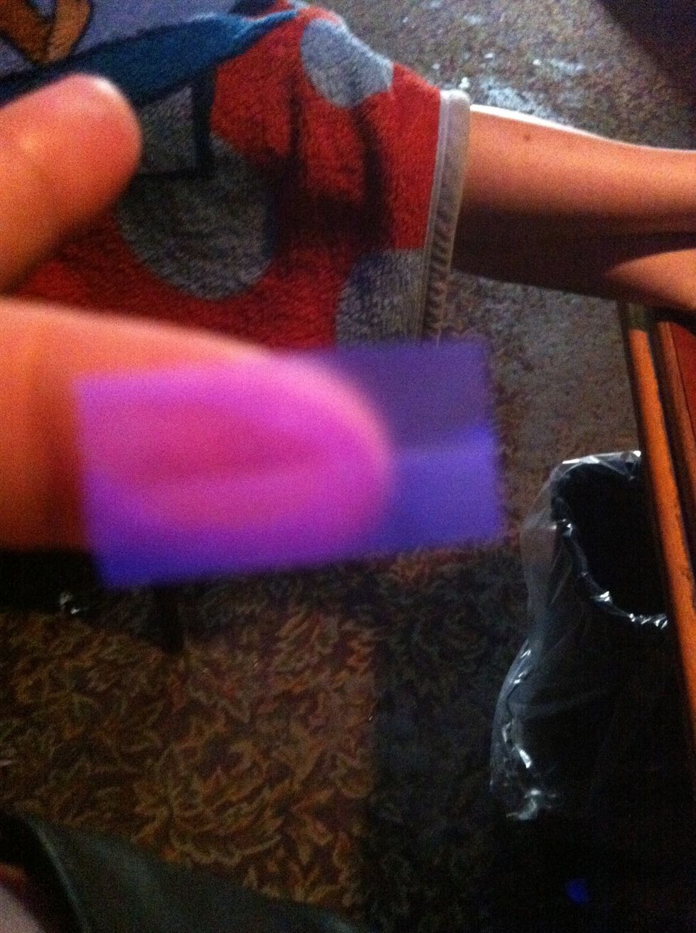 Cut small strip of tape