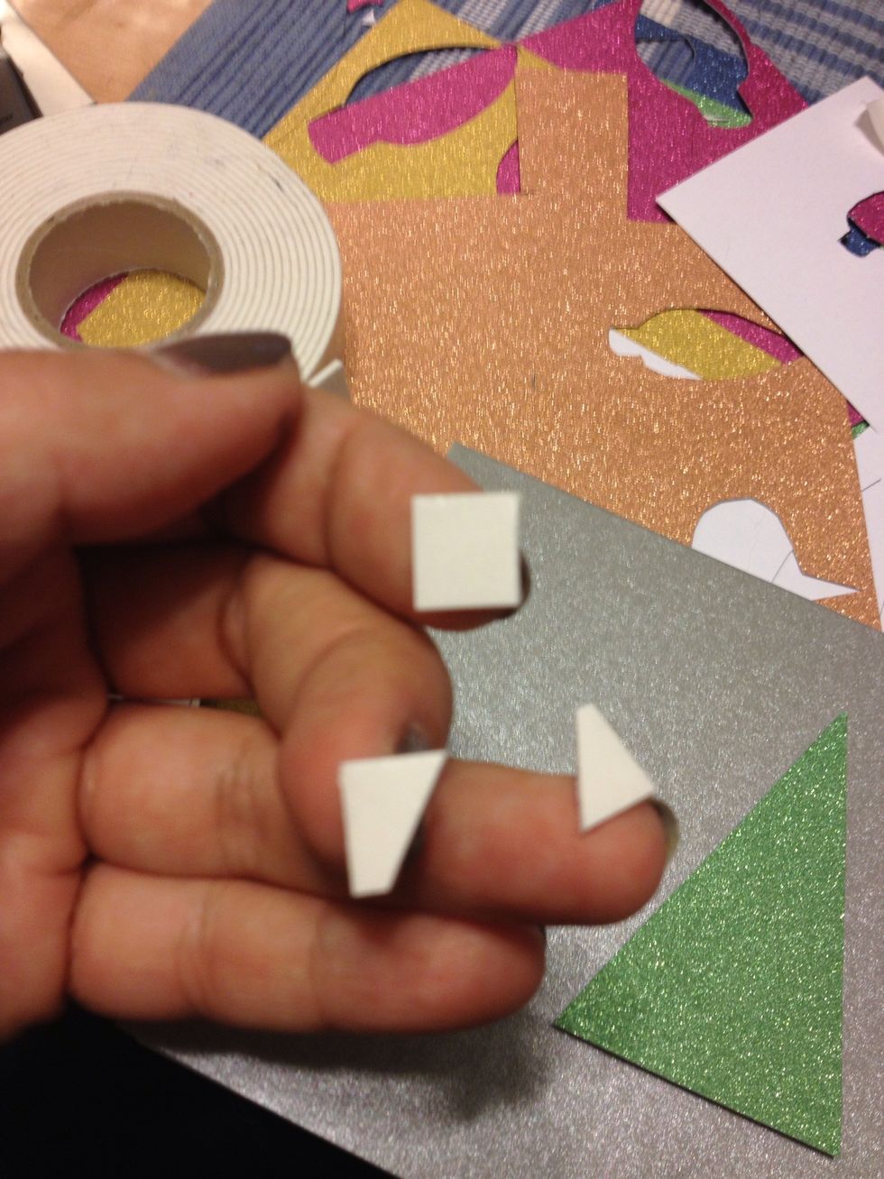 Cut smaller pieces for the smaller cutouts... And repeat...