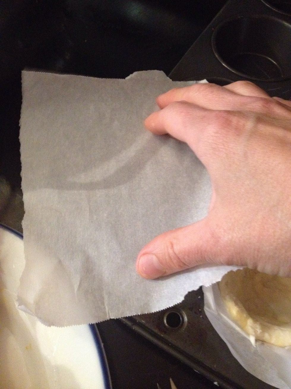 Cut squares of parchment..