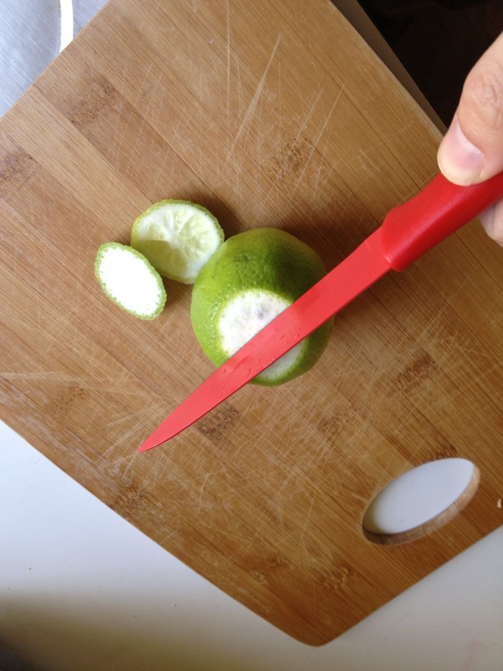 Cut straight down the middle