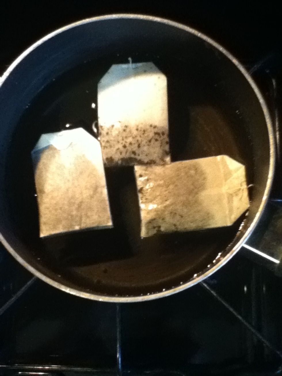 Cut string and tag from your tea bag and drop in your water.