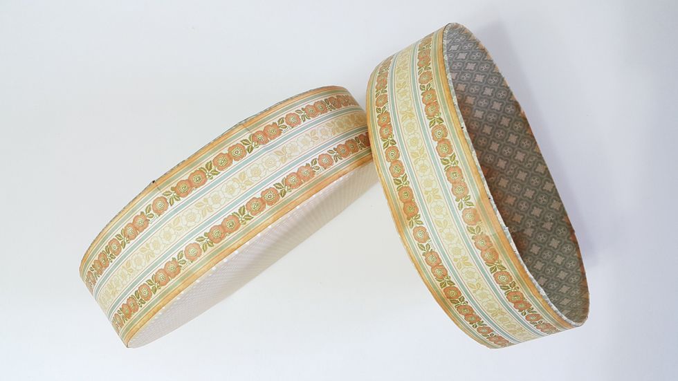 Cut strips of 2" papers and cover the outside edges, be careful of the patterns if you choose strips
