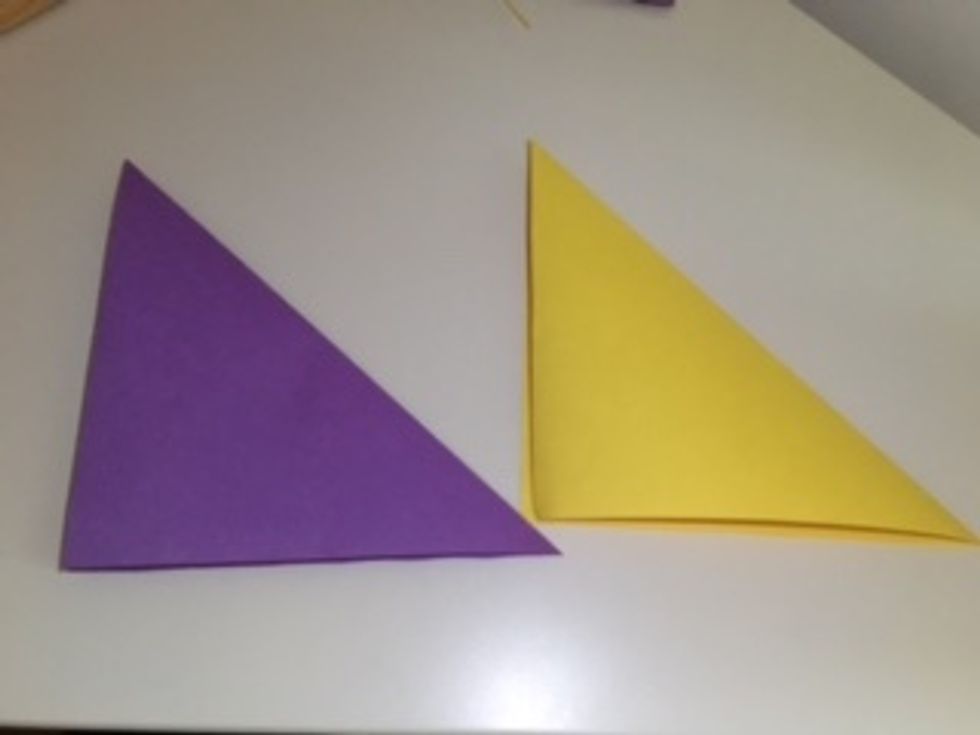 Cut that off so you are left with the triangular part.