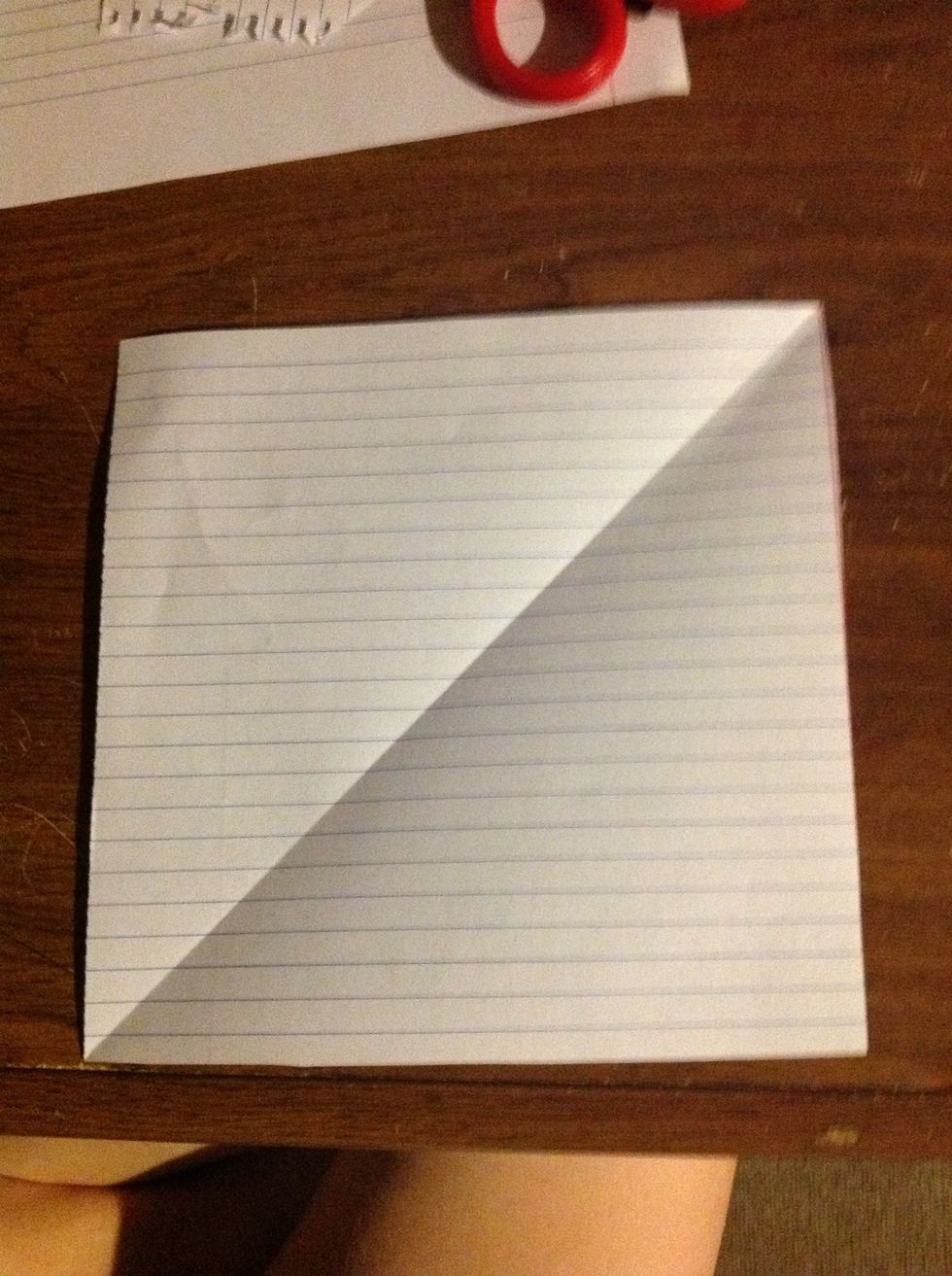 Cut that triangle out for it to become a square