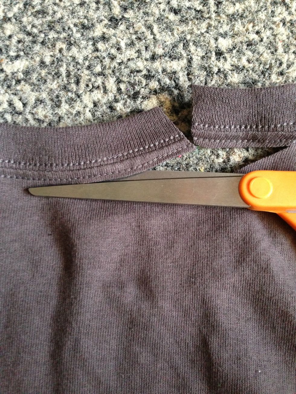 Cut the back collar right underneath where it's originally sewn.