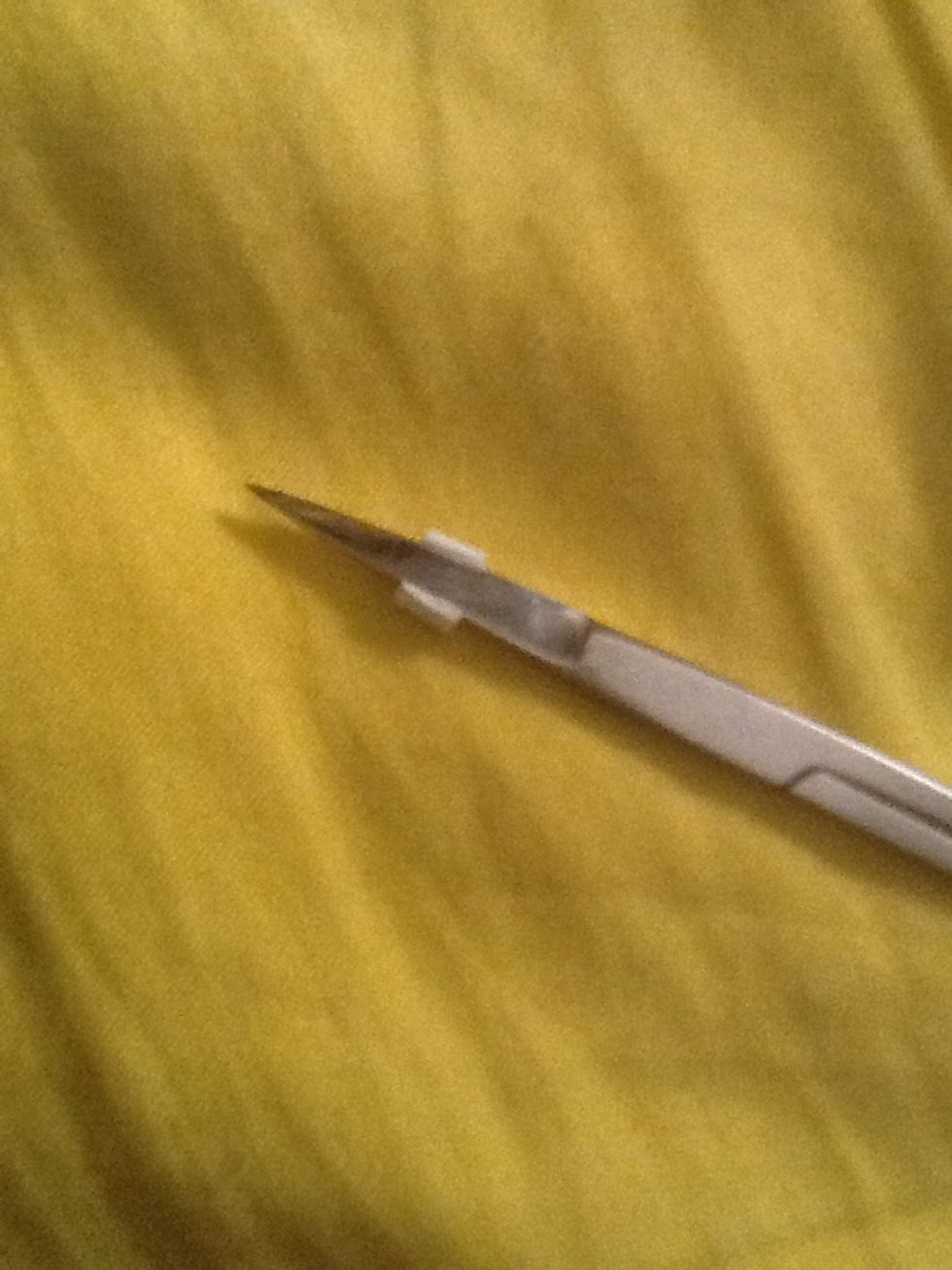 Cut the bead, and stretch it over the scissors