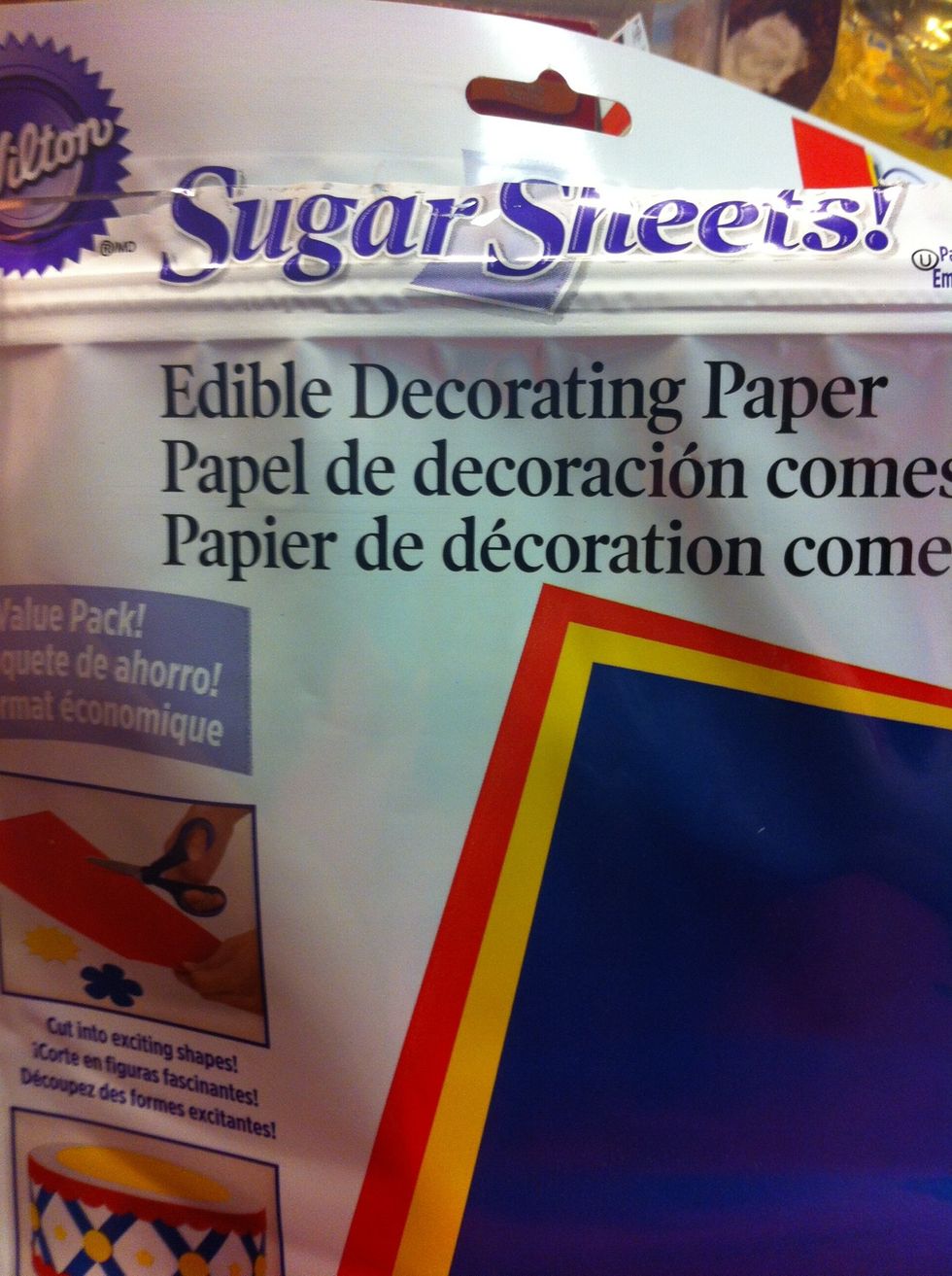 Cut the blue sugar sheet into a bandana shape for the turtles eyes.