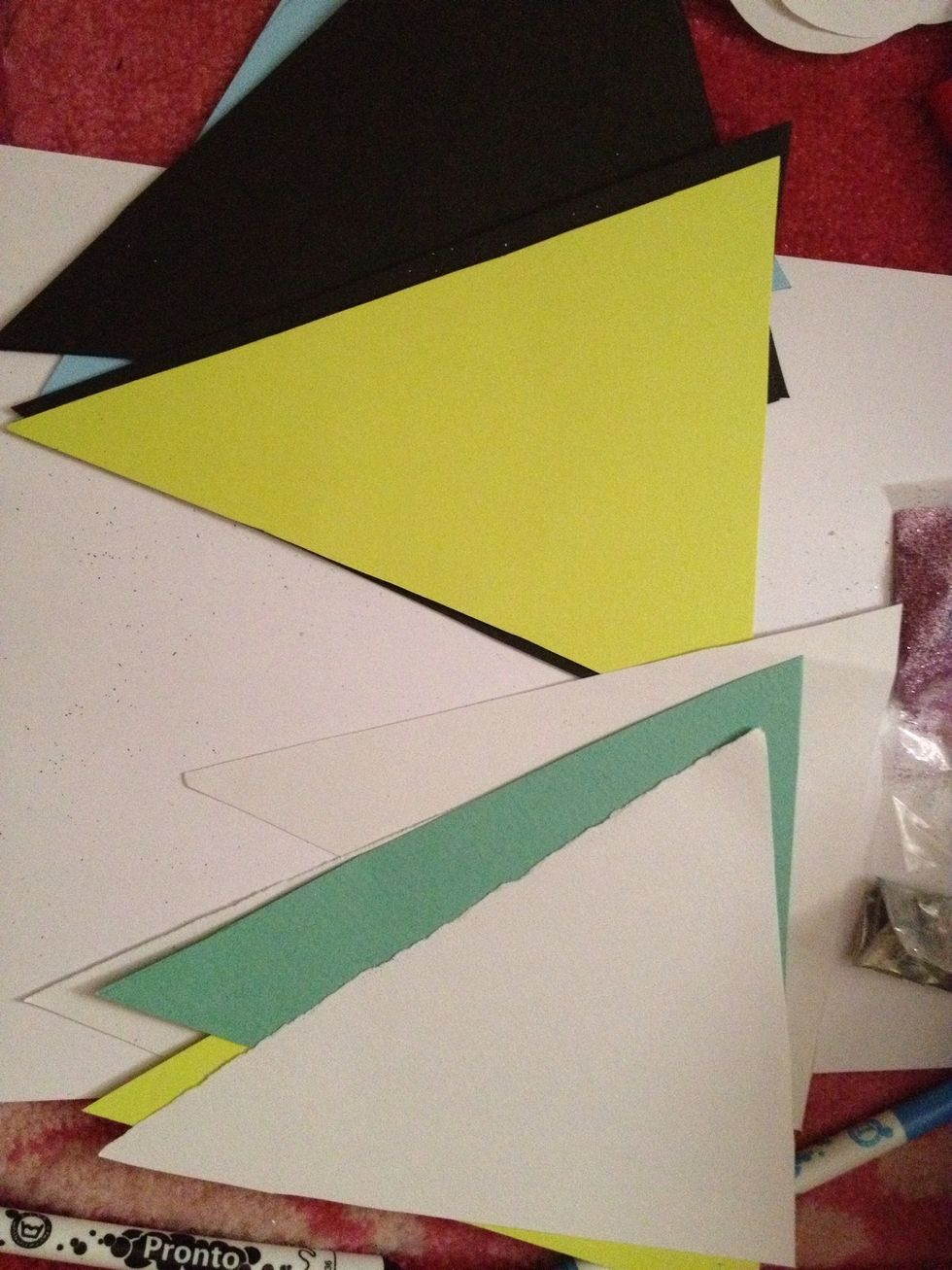 Cut the catron into 13 triangle for ( happy birthday )