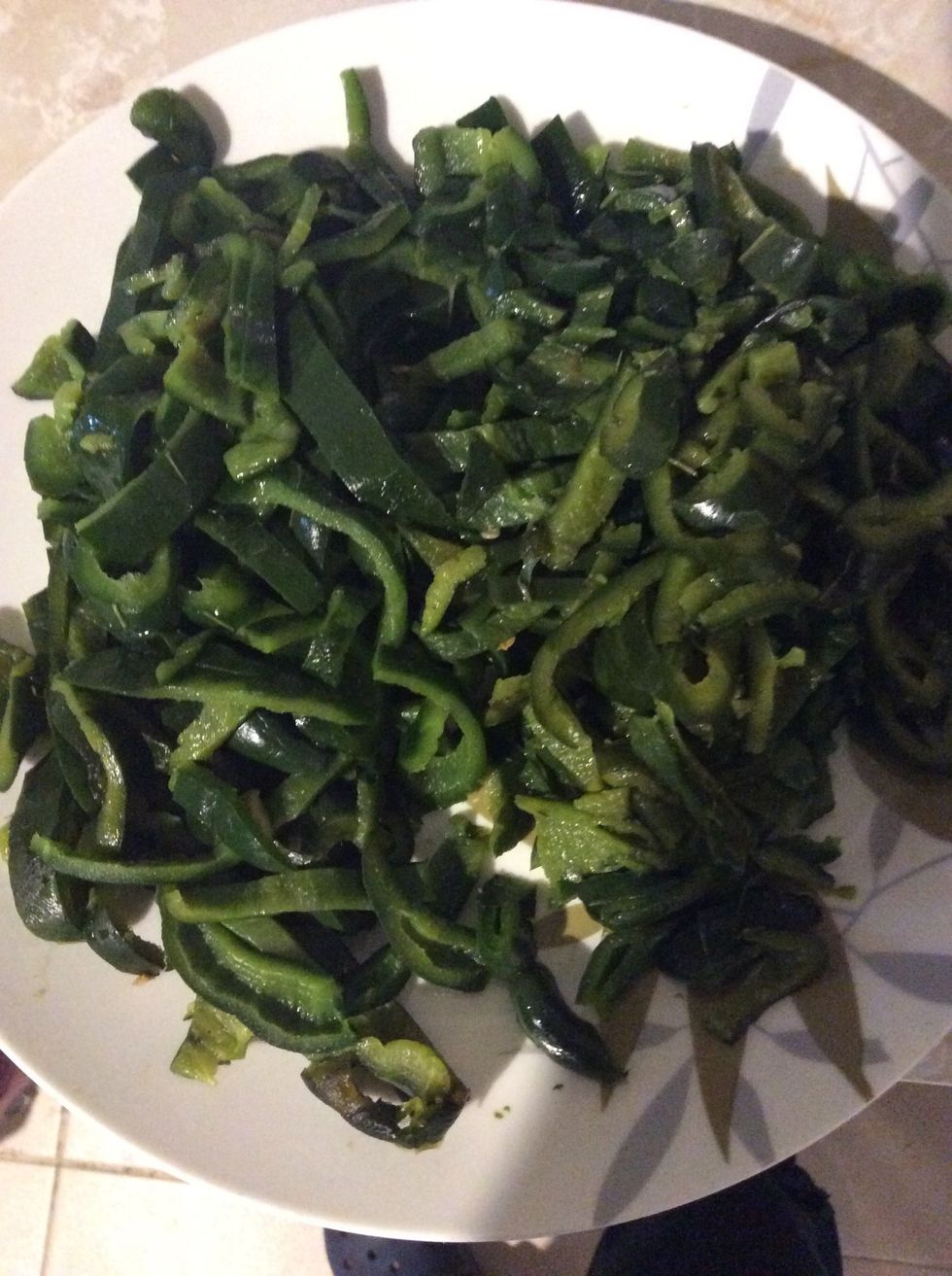 Cut the chilies into slices