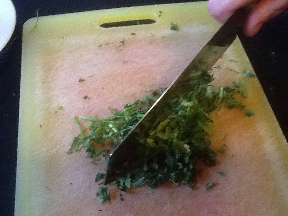 Cut the chives.