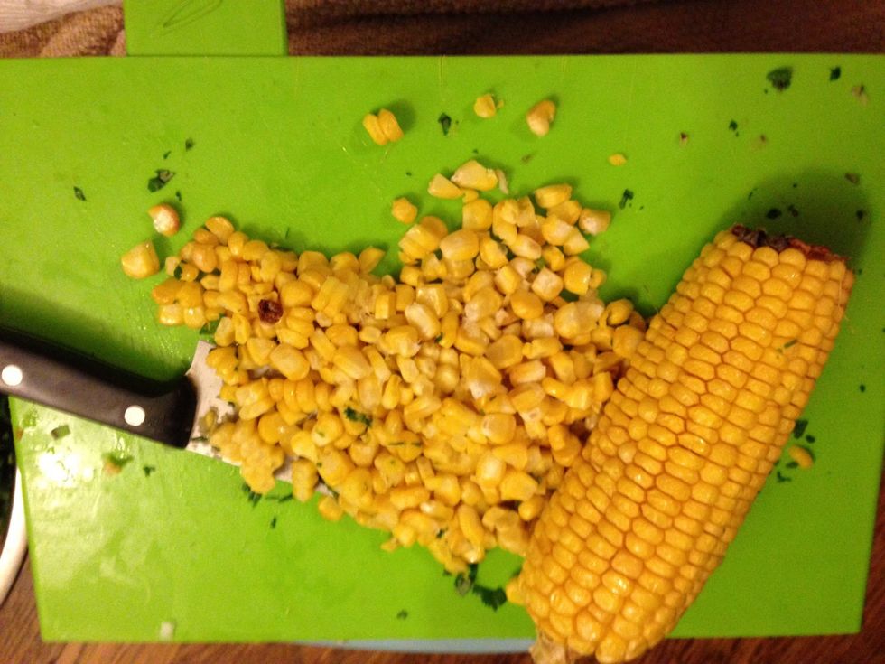 Cut the corn, I use sweet corn