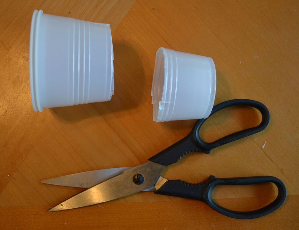 Cut the cup(s) in half