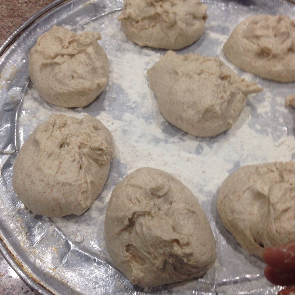 Cut the dough into 8 equal pieces