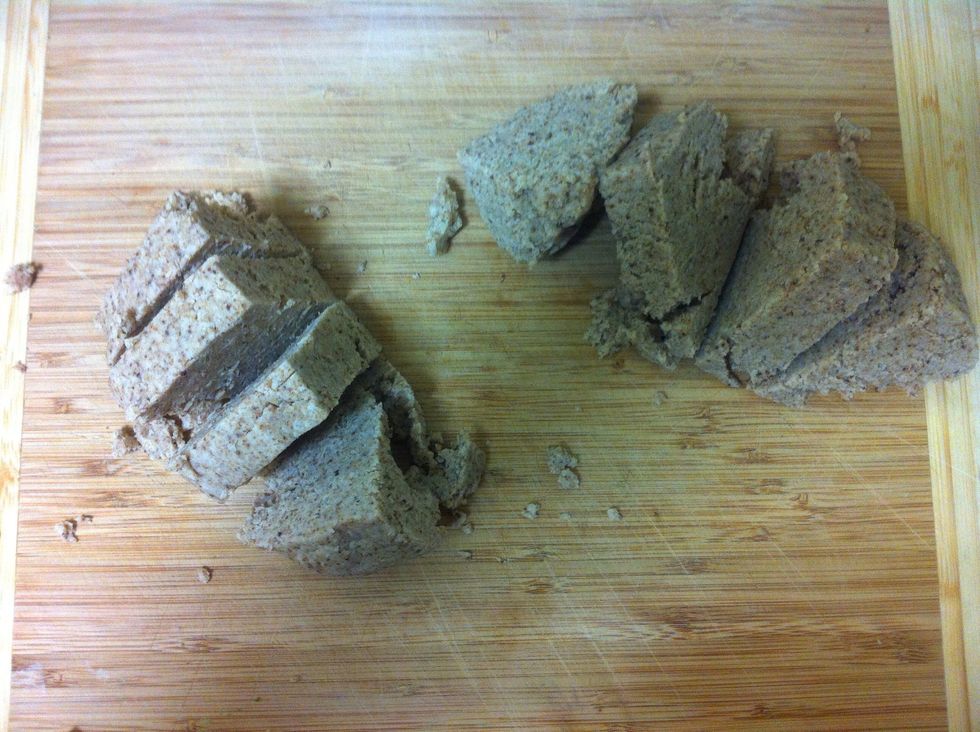 Cut the dough into 9 sections